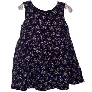Laura Ashley Mother & Child Floral Baby Girls Navy Corduroy Dress Jumper 18 M